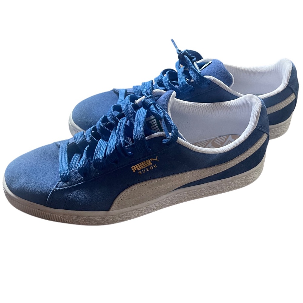 Puma Blue/White Suede Sneakers Men’s Size 9.5
